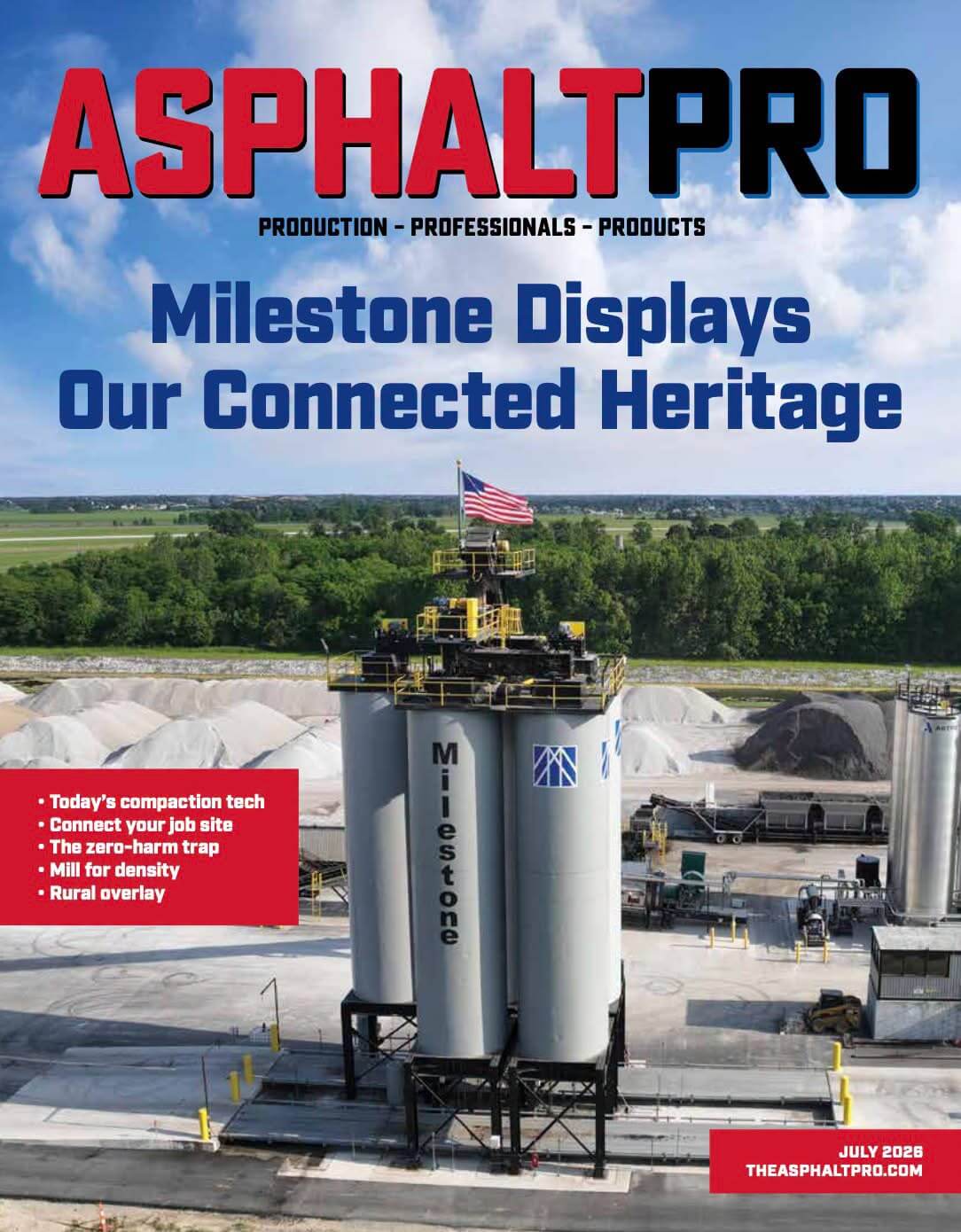 July 2026 cover of AsphaltPro Magazine, which featured Shilling Construction's Maple Hill, Kansas roadway improvement project.